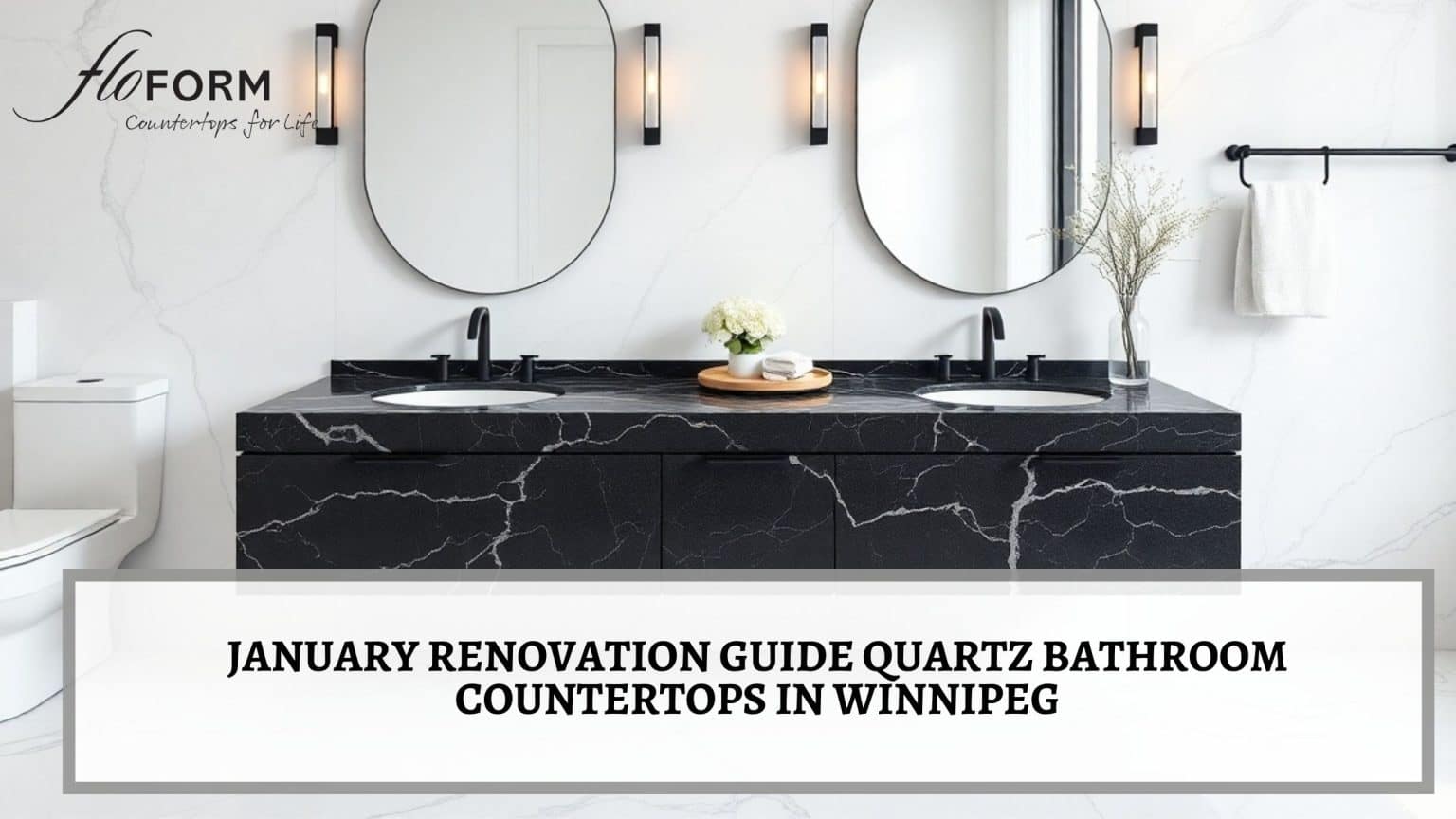 Quartz bathroom countertops in Winnipeg