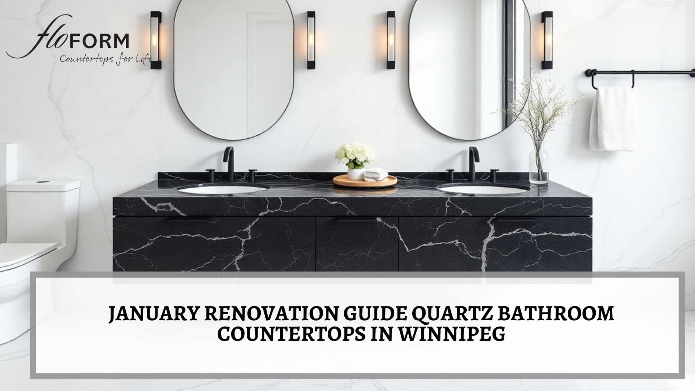 Quartz bathroom countertops in Winnipeg