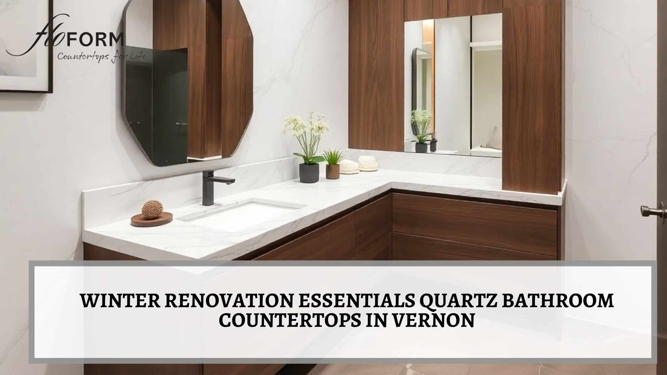 Quartz bathroom countertops in Vernon