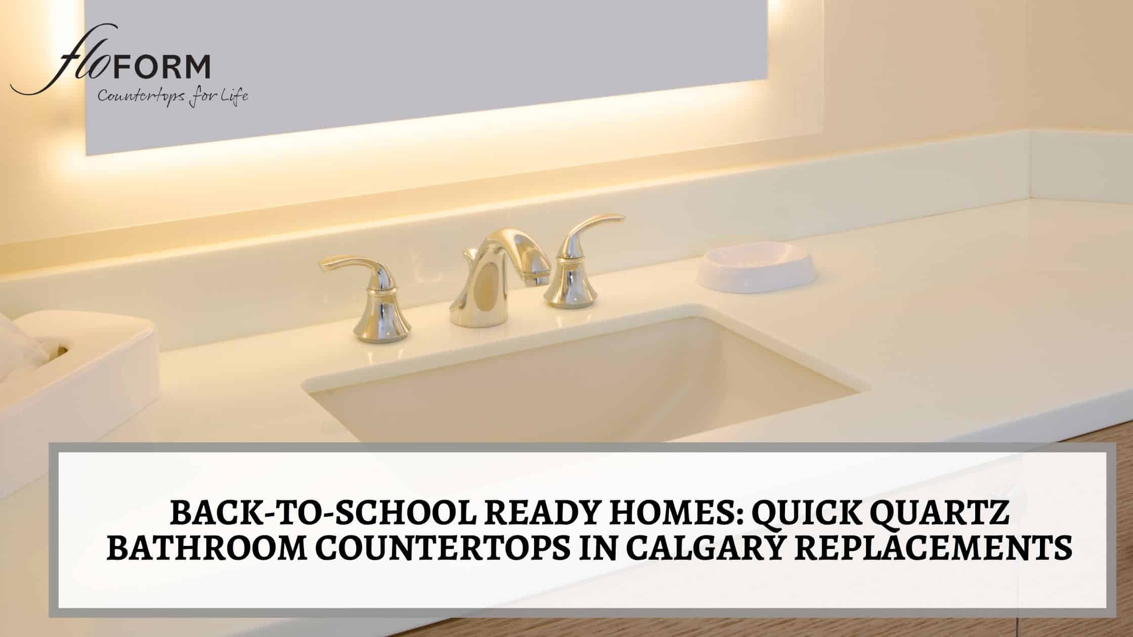 Quartz bathroom countertops in Calgary