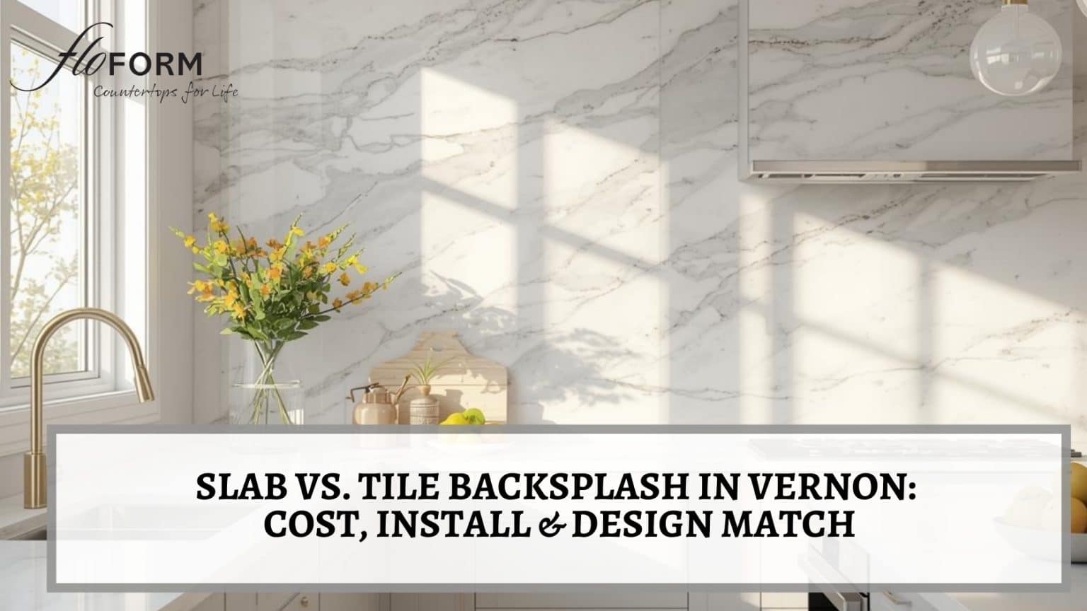 backsplash with countertops slab vs tile Vernon
