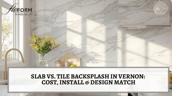 backsplash with countertops slab vs tile Vernon