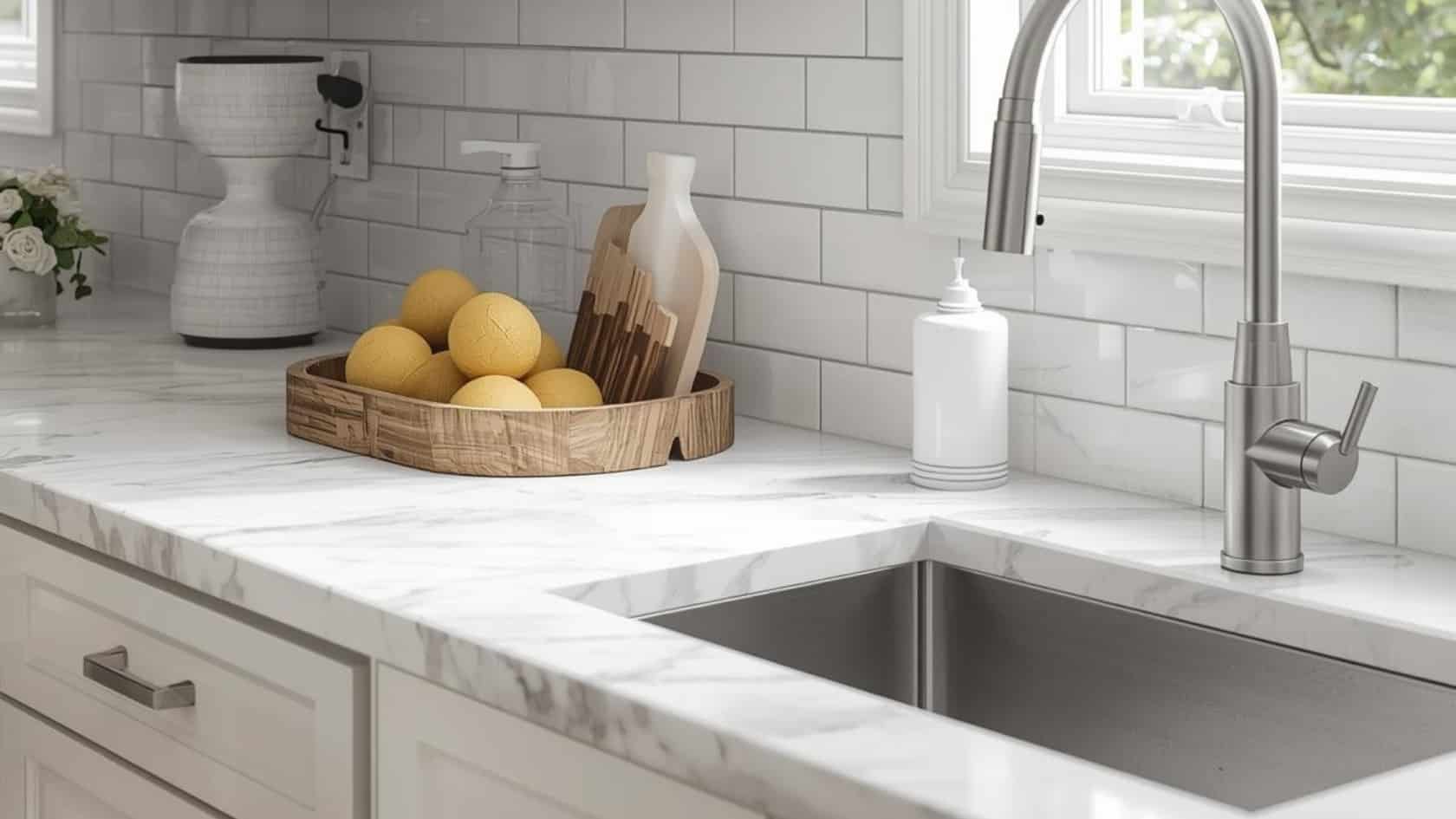 backsplash with countertops slab vs tile