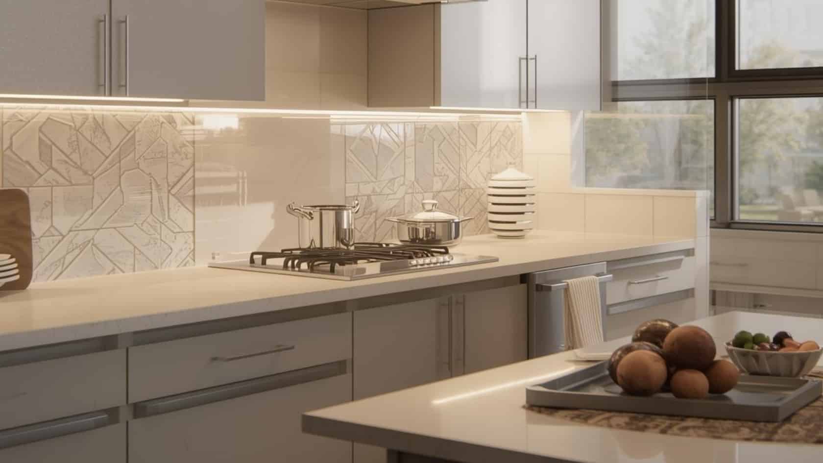 backsplash with countertops slab vs tile Winnipeg