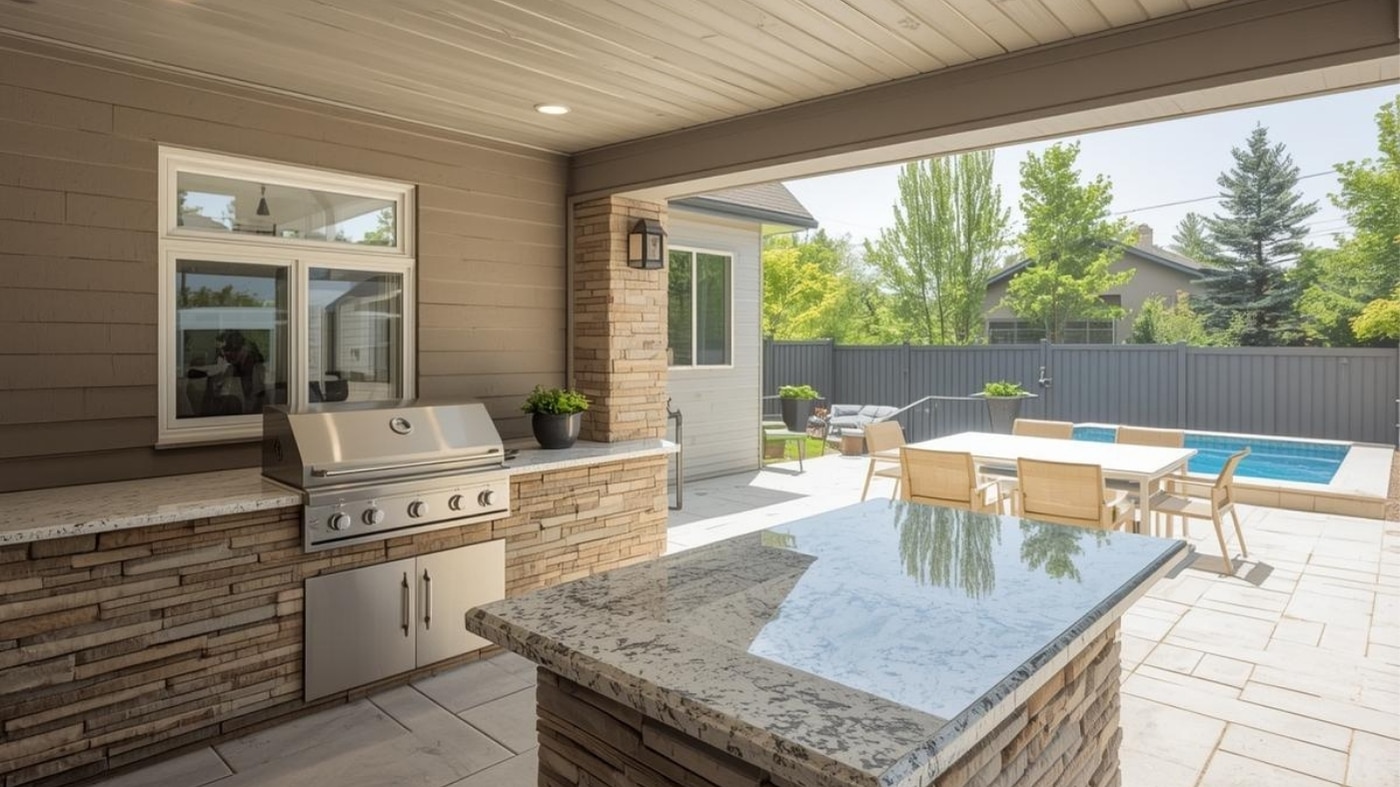 dekton vs porcelain vs granite outdoors Edmonton