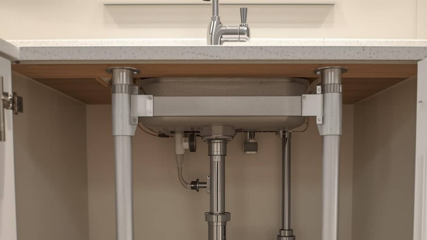 undermount sink cutout support