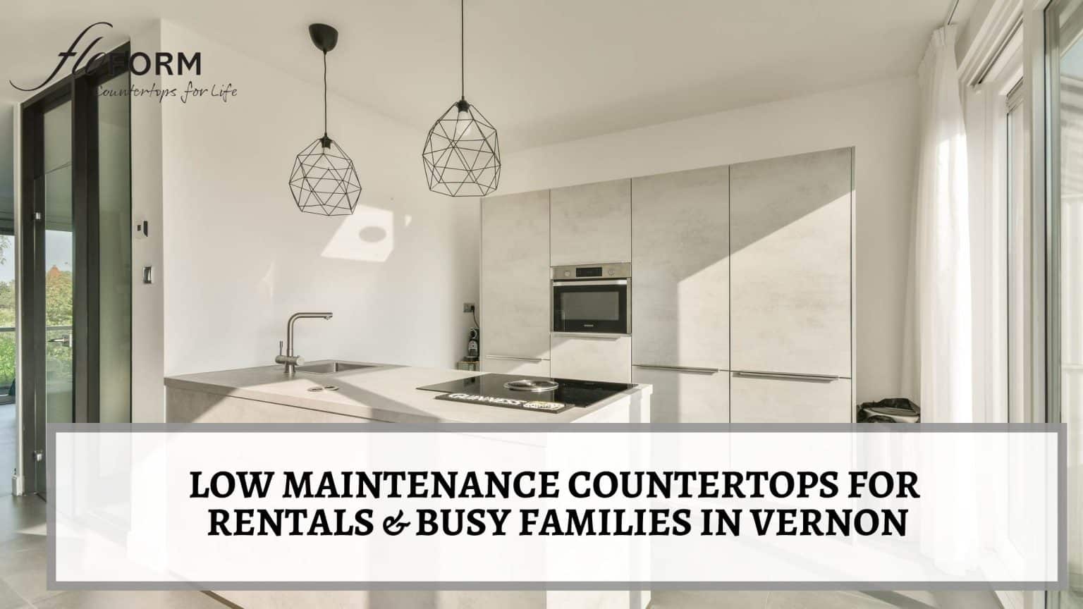 low maintenance countertops rentals families
