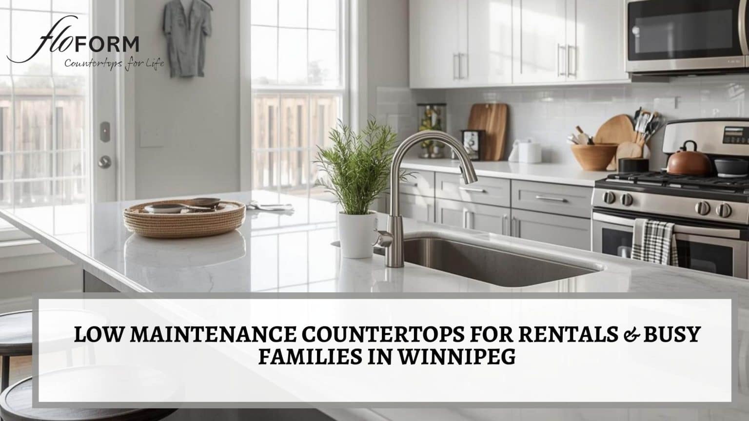 low maintenance countertops rentals families