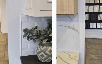 backsplash alignment