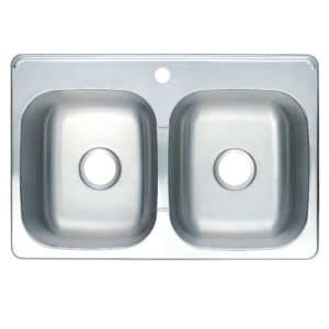 Top-mount Double Bowl Standard Radius